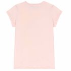Girls Pink Embellished Logo T-Shirt, 2, hi-res