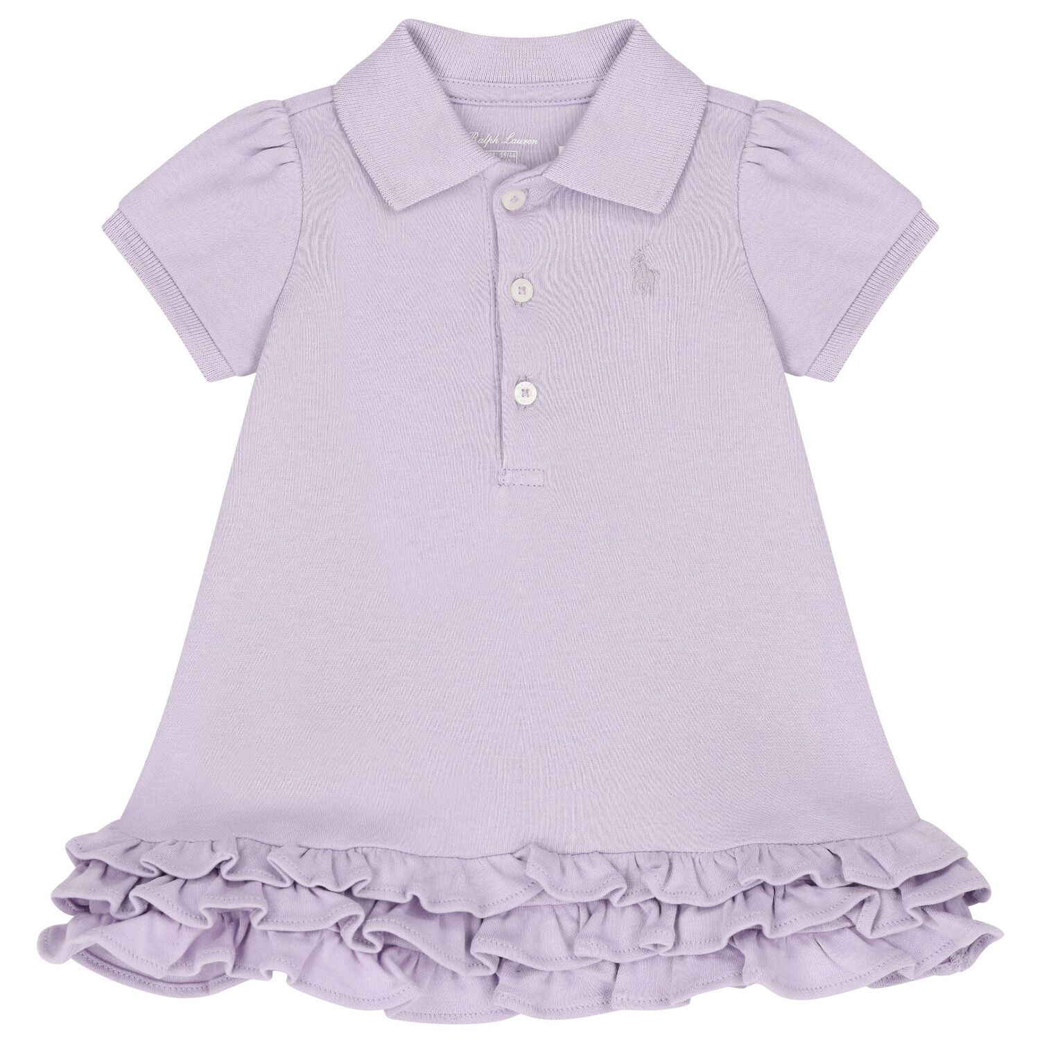 Baby Girls Purple Logo Dress, 1, hi-res