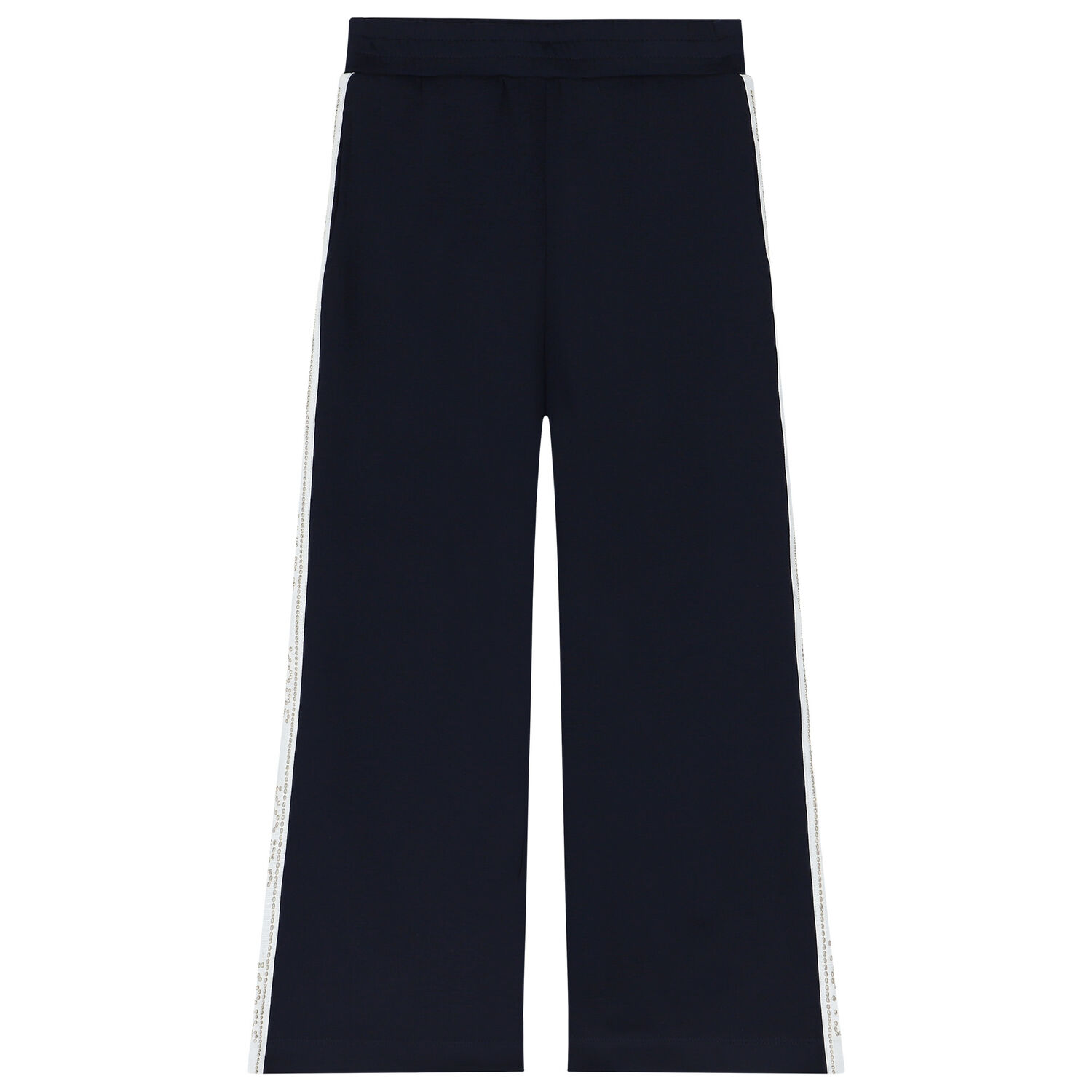 Girls Navy Blue Logo Joggers, 1, hi-res