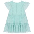 Younger Girls Green Tulle Dress & Headband Set, 2, hi-res