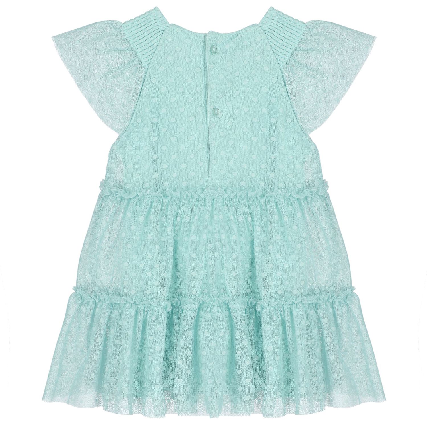 Younger Girls Green Tulle Dress & Headband Set, 2, hi-res