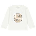 Baby Boys Beige Logo Tracksuit Set, 1, hi-res