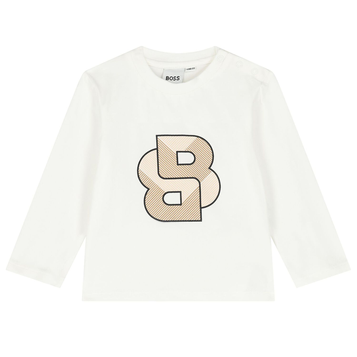 Baby Boys Beige Logo Tracksuit Set, 1, hi-res