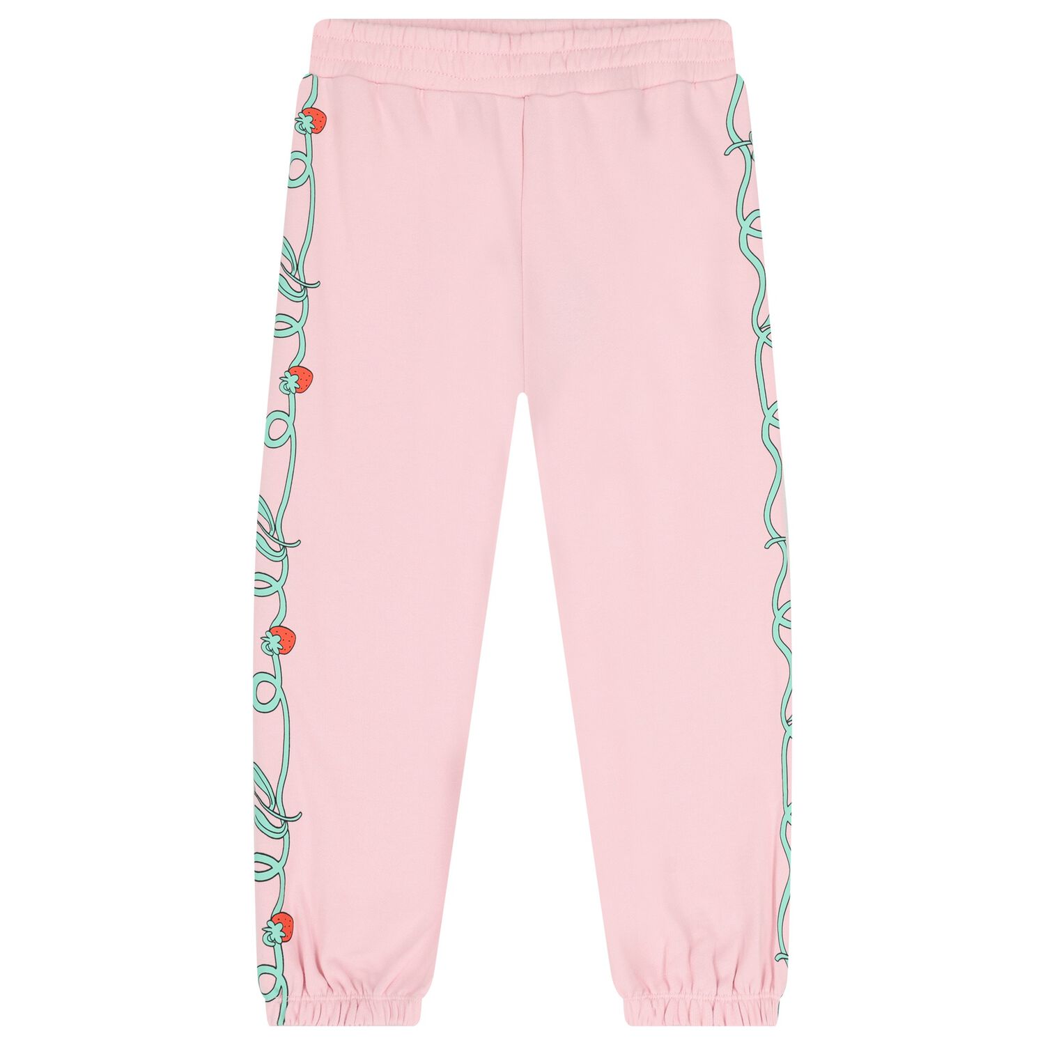 Girls Pink Floral Joggers , 1, hi-res
