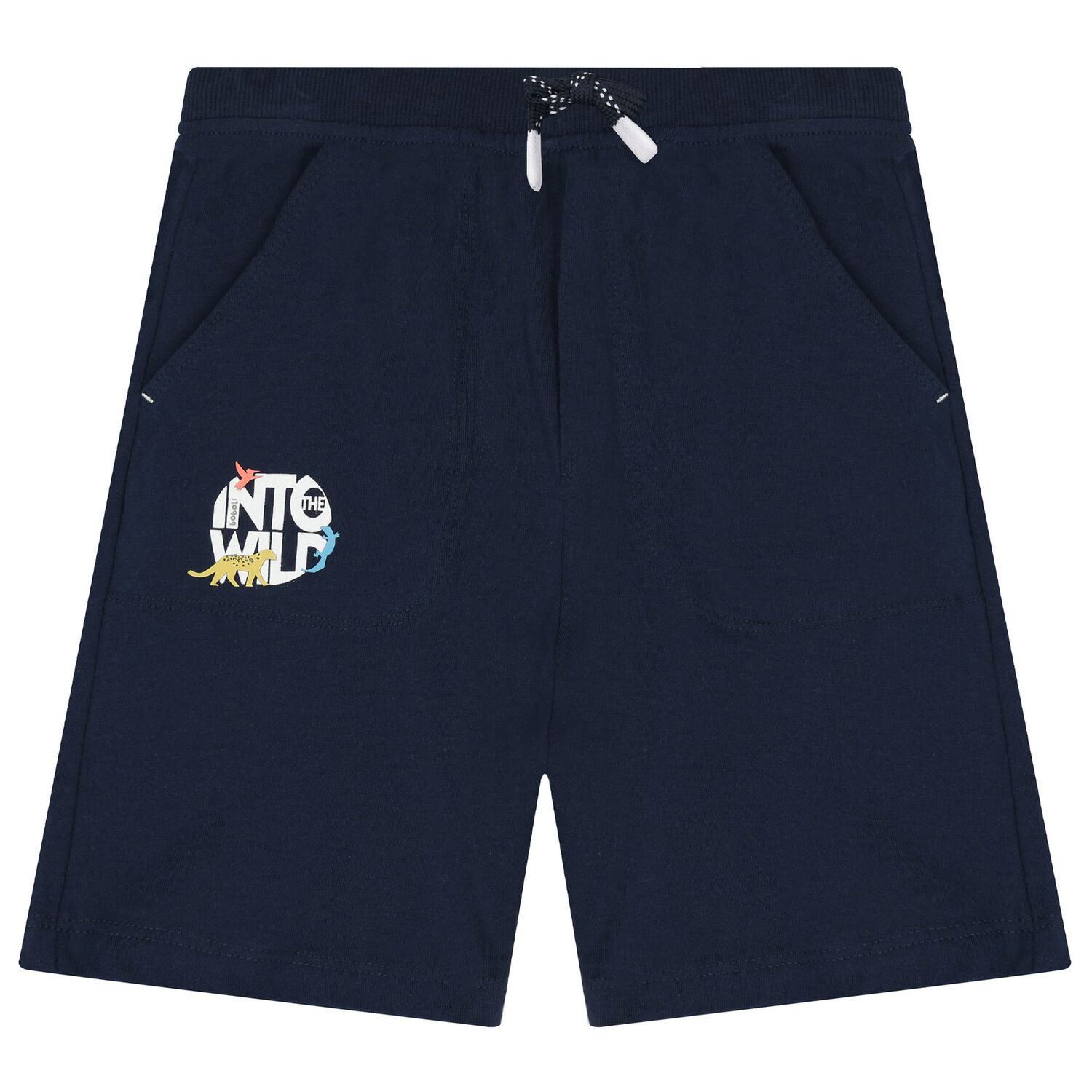 Boys Yellow & Navy Blue Smiley Shorts Set, 1, hi-res