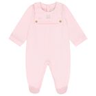 Baby Girls Pink Logo Babygrow, 2, hi-res