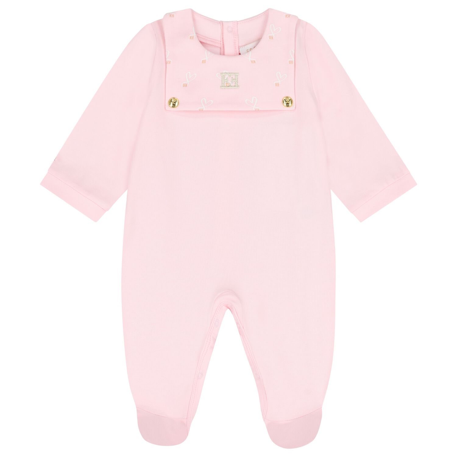Baby Girls Pink Logo Babygrow, 2, hi-res