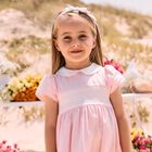 Girls Ivory Floral Chiffon Headband, 1, hi-res