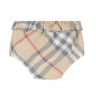 Baby Girls Beige Check Dress Set, 1, hi-res