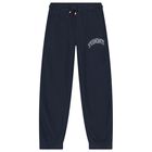 Boys Navy Blue Logo Joggers, 1, hi-res