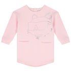 Younger Girls Pink Choupette Dress, 1, hi-res