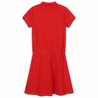 Girls Red Polo Dress, 1, hi-res