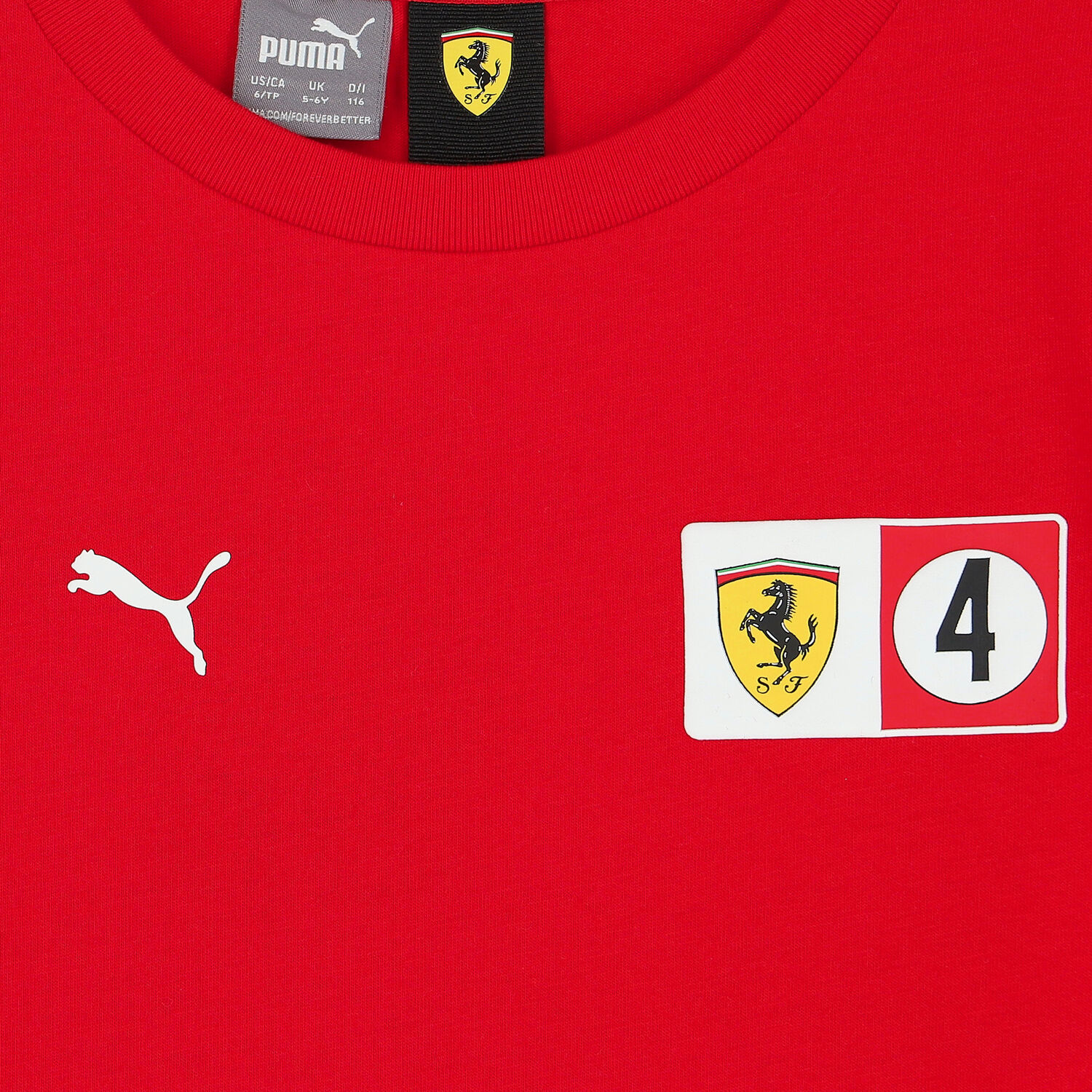 Red Logo Ferrari T-Shirt, 1, hi-res