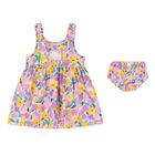Younger Girls Multi-Coloured Floral Dress Set, 3, hi-res