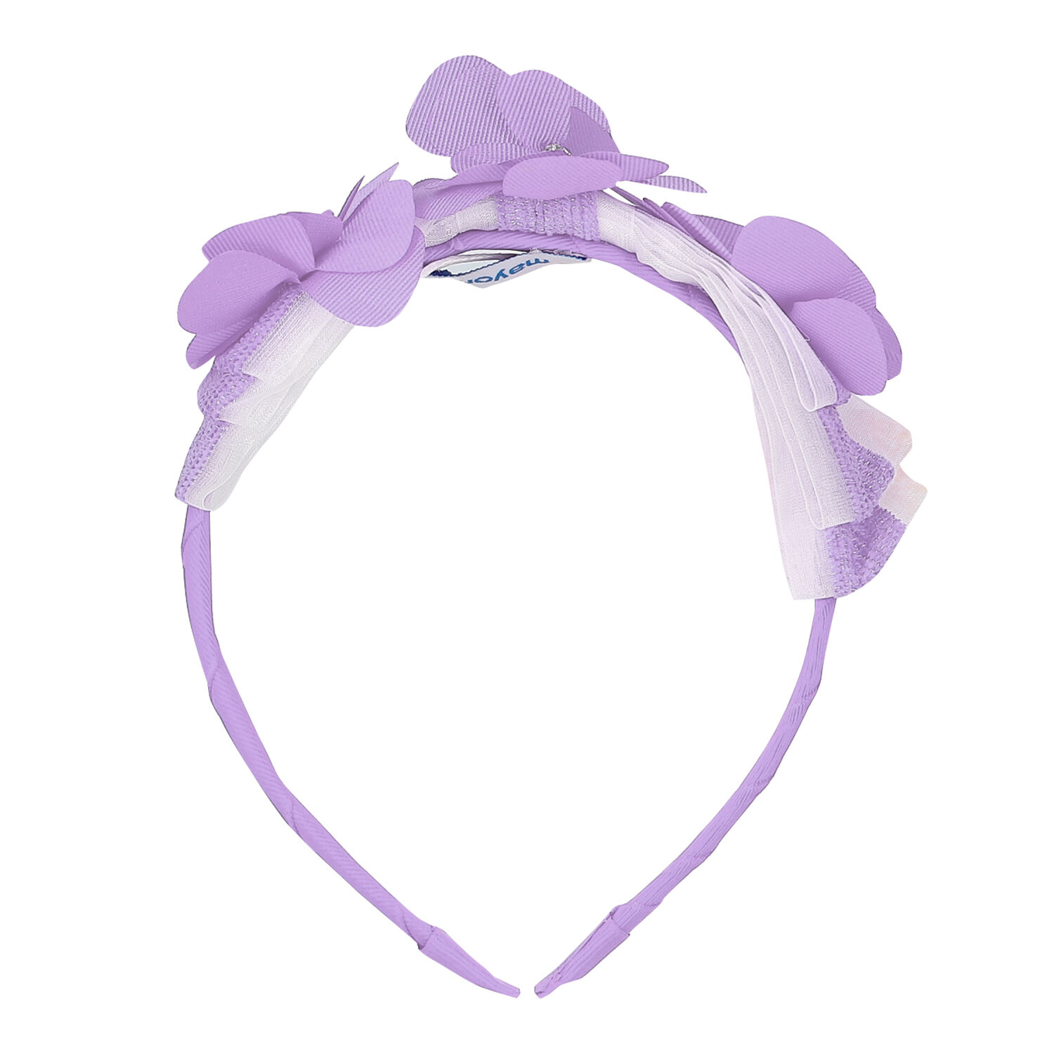 Girls Lilac Flower Headband, 2, hi-res