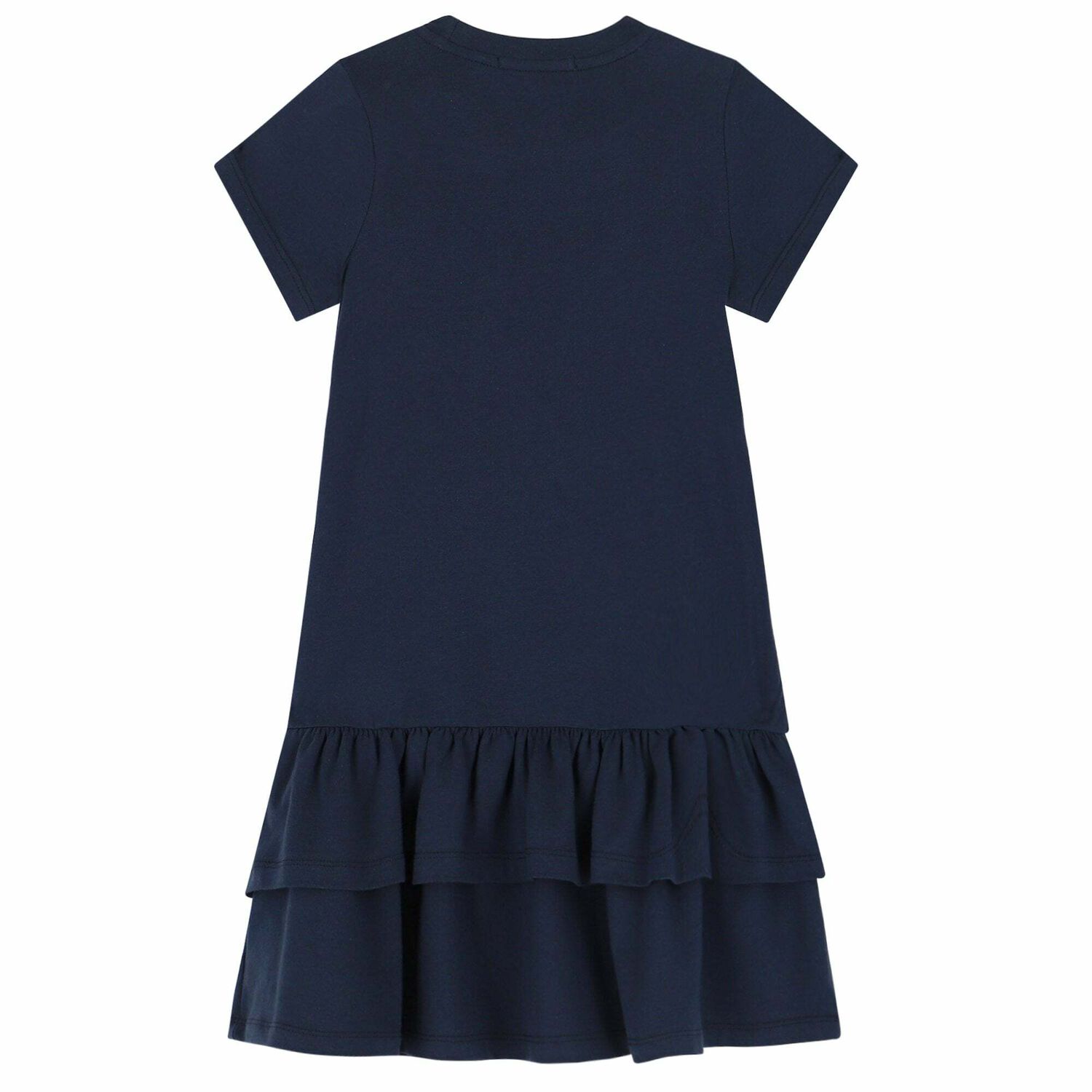 Girls Navy Logo Dress, 3, hi-res