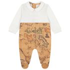 Beige & Ivory Geo Map Babygrow Gift Set, 1, hi-res