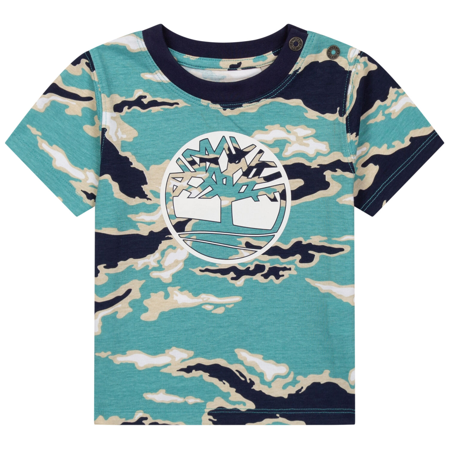 Boys Blue & Navy Logo T-shirt, 1, hi-res