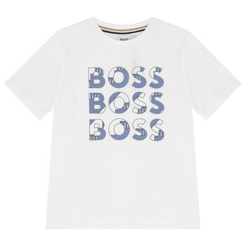 Boys White Logo T-Shirt