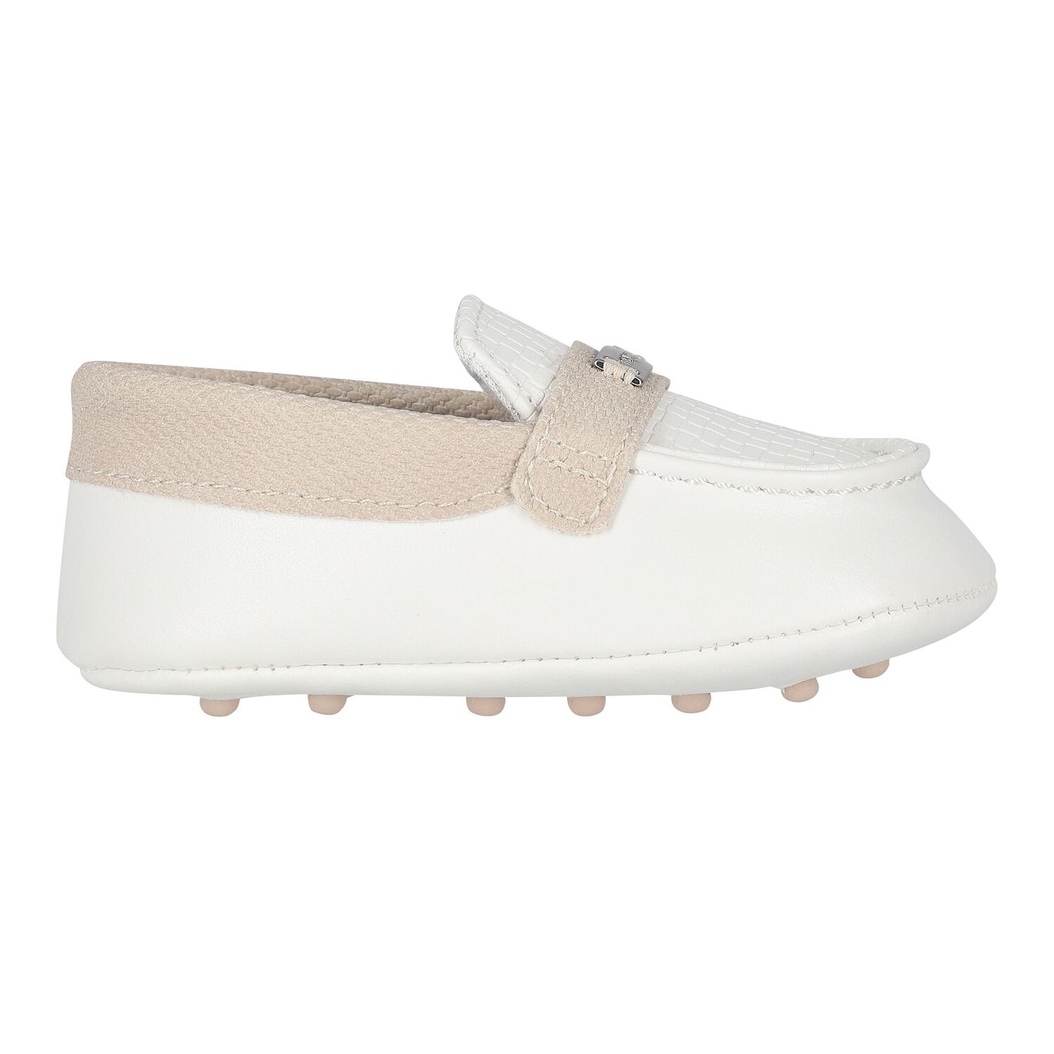 Baby Boys Ivory Pre-Walker Moccasins, 1, hi-res image number null