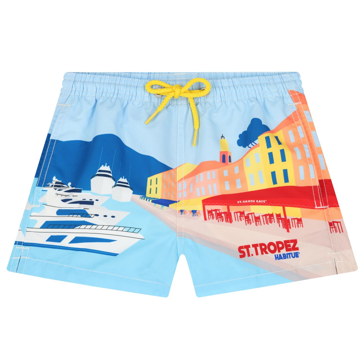Boys Blue Logo Swim Shorts, 1, hi-res
