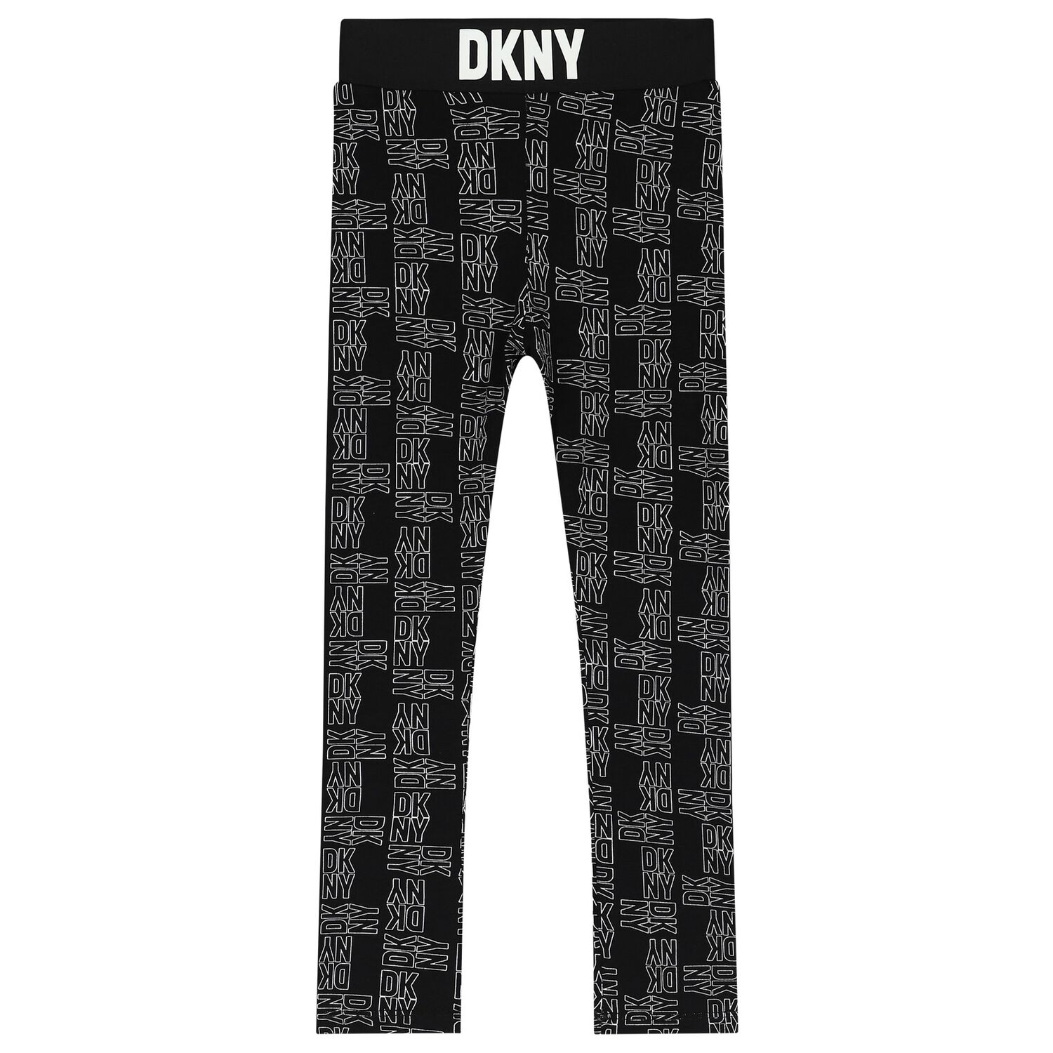 Girls Black Logo Leggings, 1, hi-res image number null