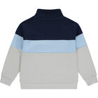 Boys Grey & Blue Logo Tracksuit, 1, hi-res