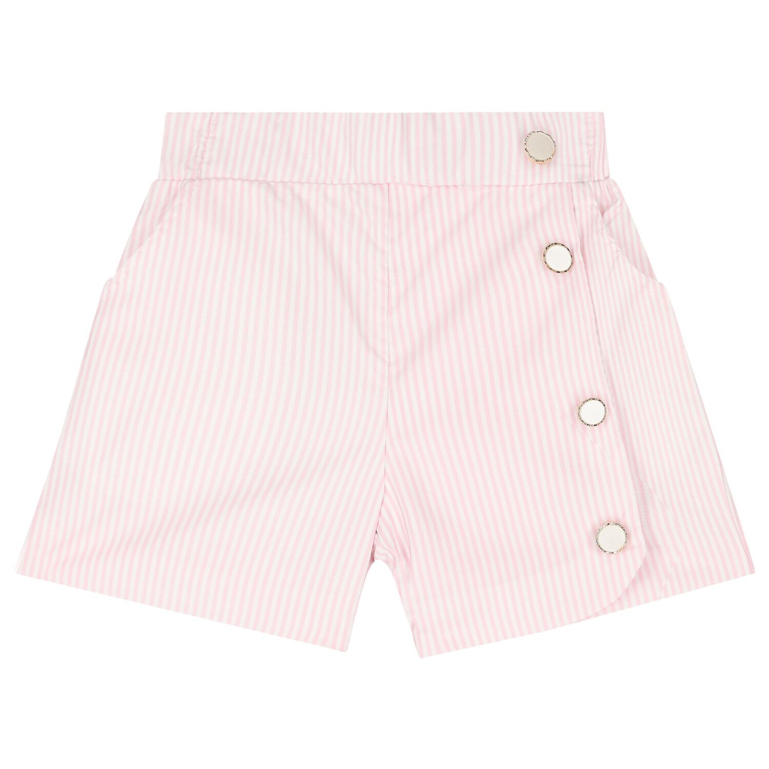 Girls White & Pink Pastry Shorts Set, 1, hi-res image number null