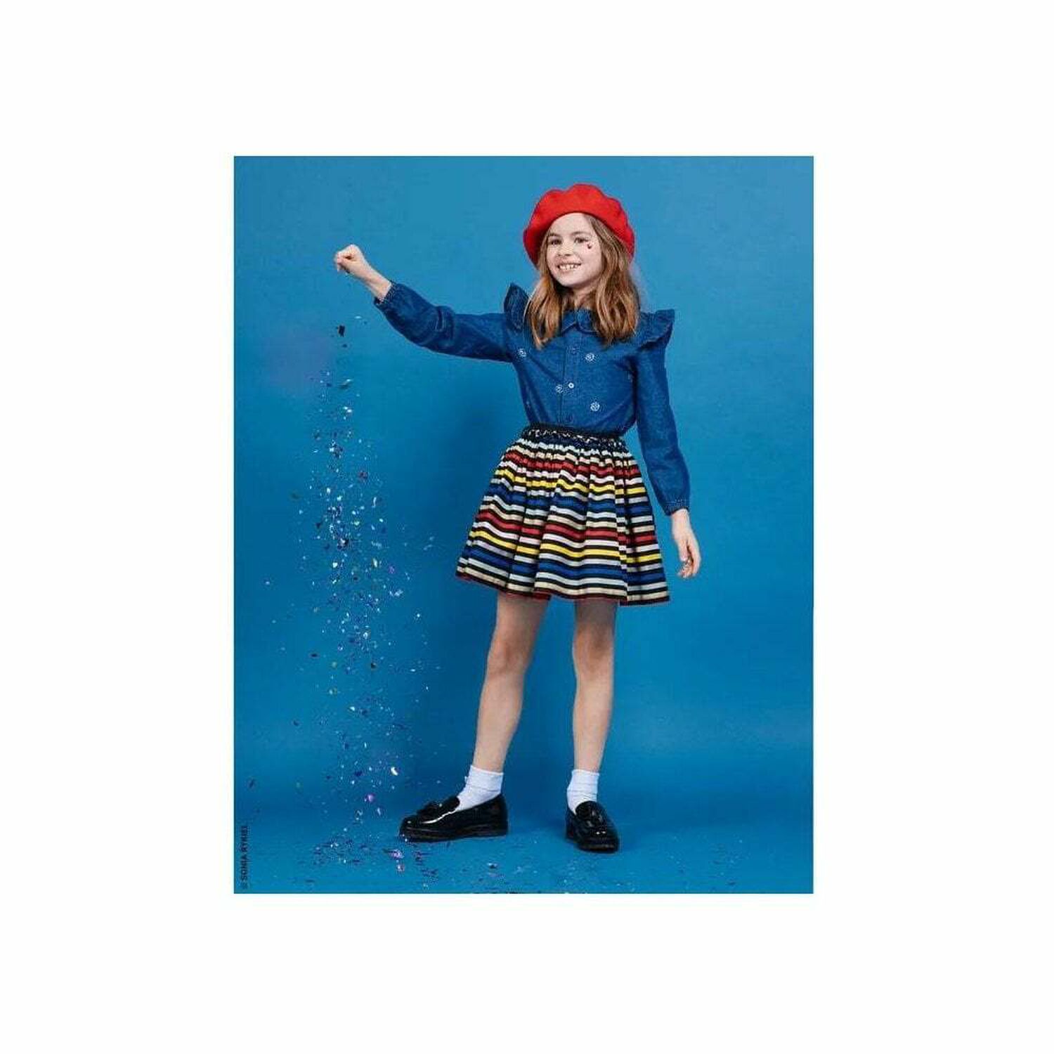 Girls Striped Skirt, 1, hi-res image number null