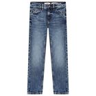 Boys Blue Logo Denim Jeans, 1, hi-res