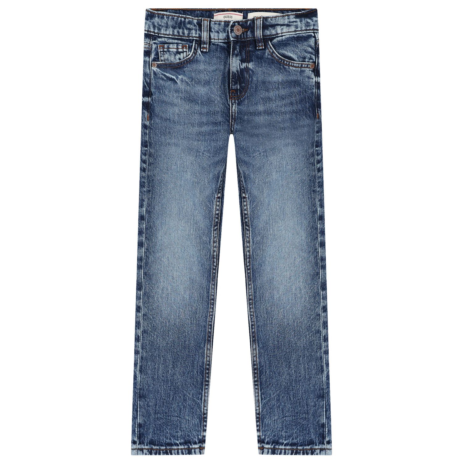 Boys Blue Logo Denim Jeans, 1, hi-res