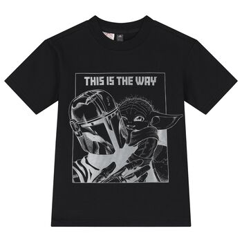 Boys Black Logo Star Wars T-Shirt