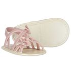Baby Girls Pink Bow Sandals, 2, hi-res