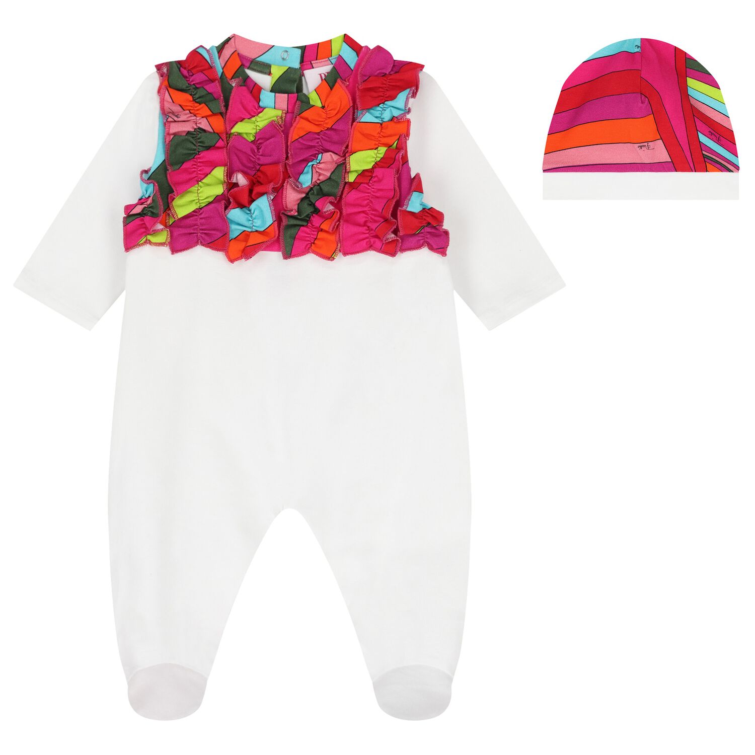 Baby Girls White & Pink Iride Babygrow Gift Set, 2, hi-res