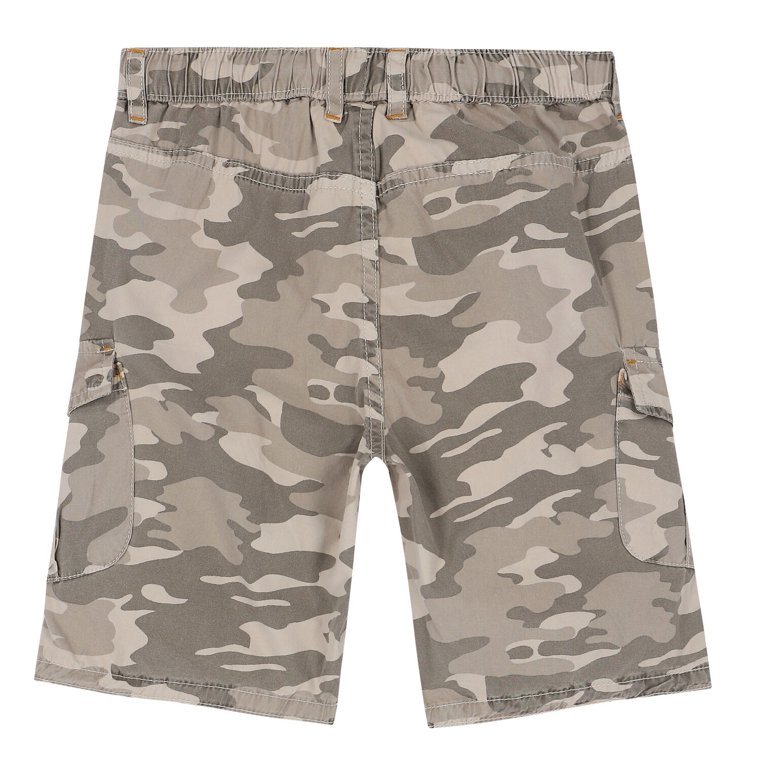 Boys Beige Camouflage Shorts, 1, hi-res