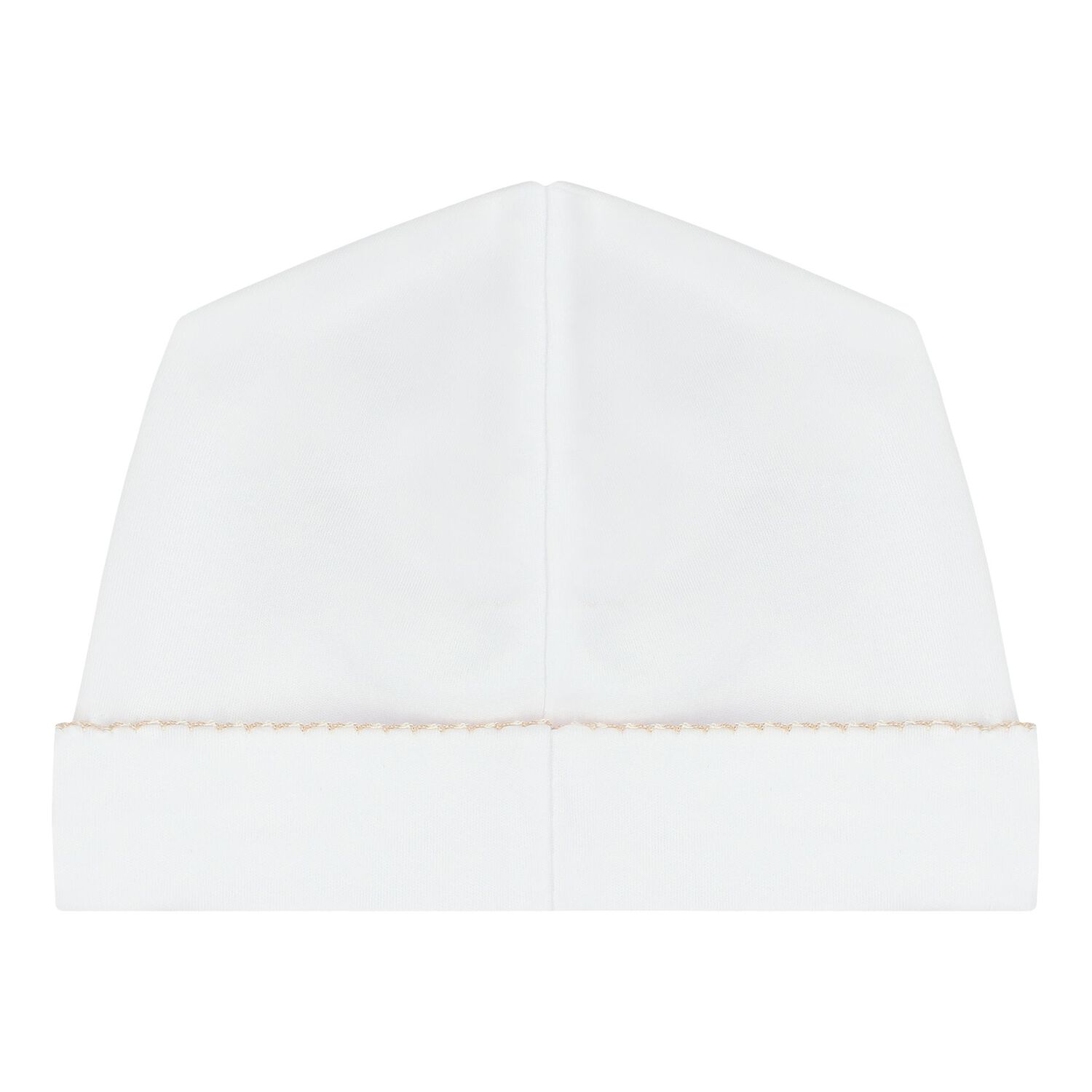 Baby White Teddy Embroidered Hat, 1, hi-res