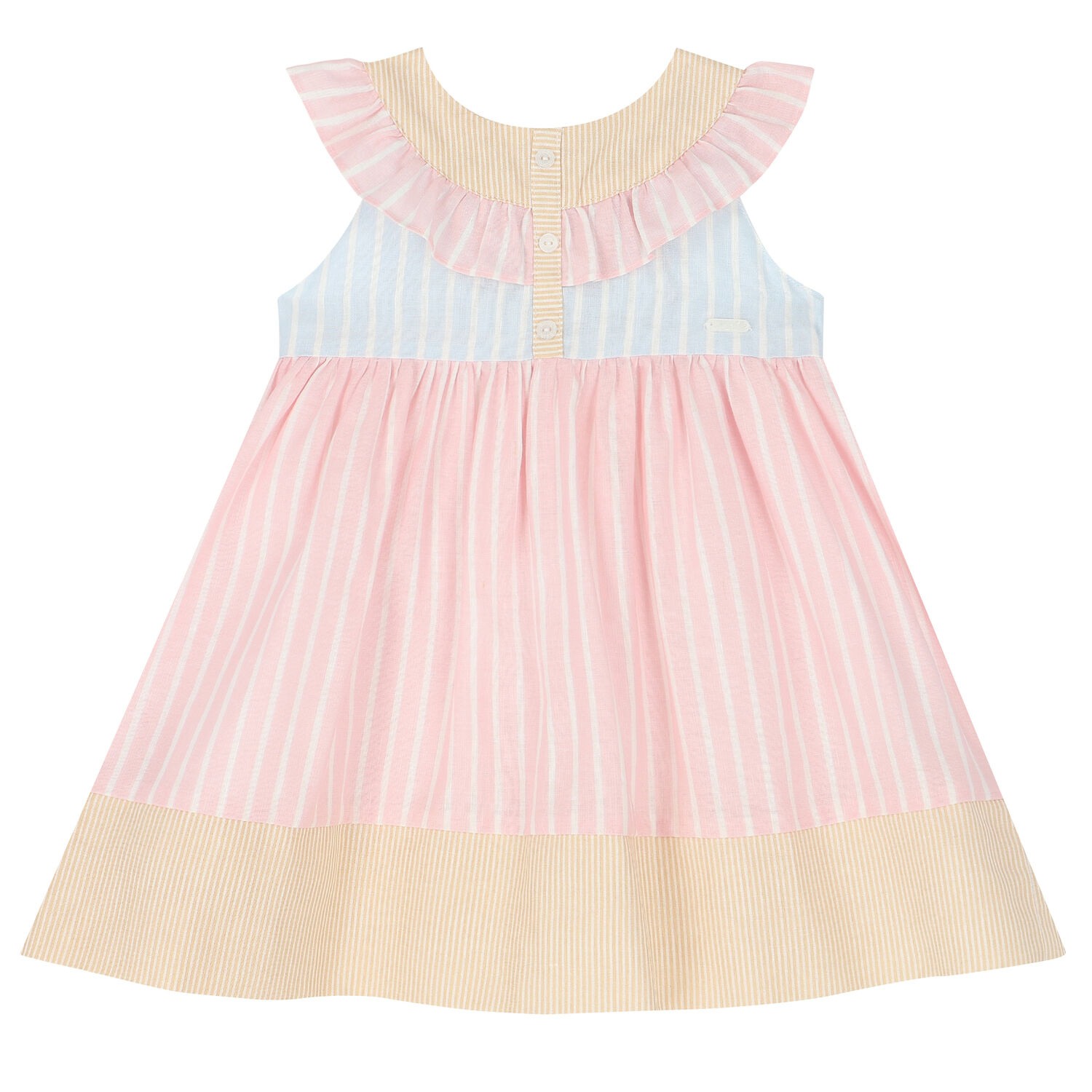 Younger Girls Multi-Colored Striped Dress, 1, hi-res