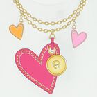 Girls White Logo Hearts T-Shirt, 1, hi-res