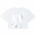 Girls Black & White Logo Top, 1, hi-res