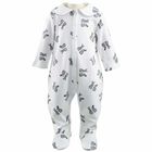 Ivory Bunny Babygrow, 1, hi-res
