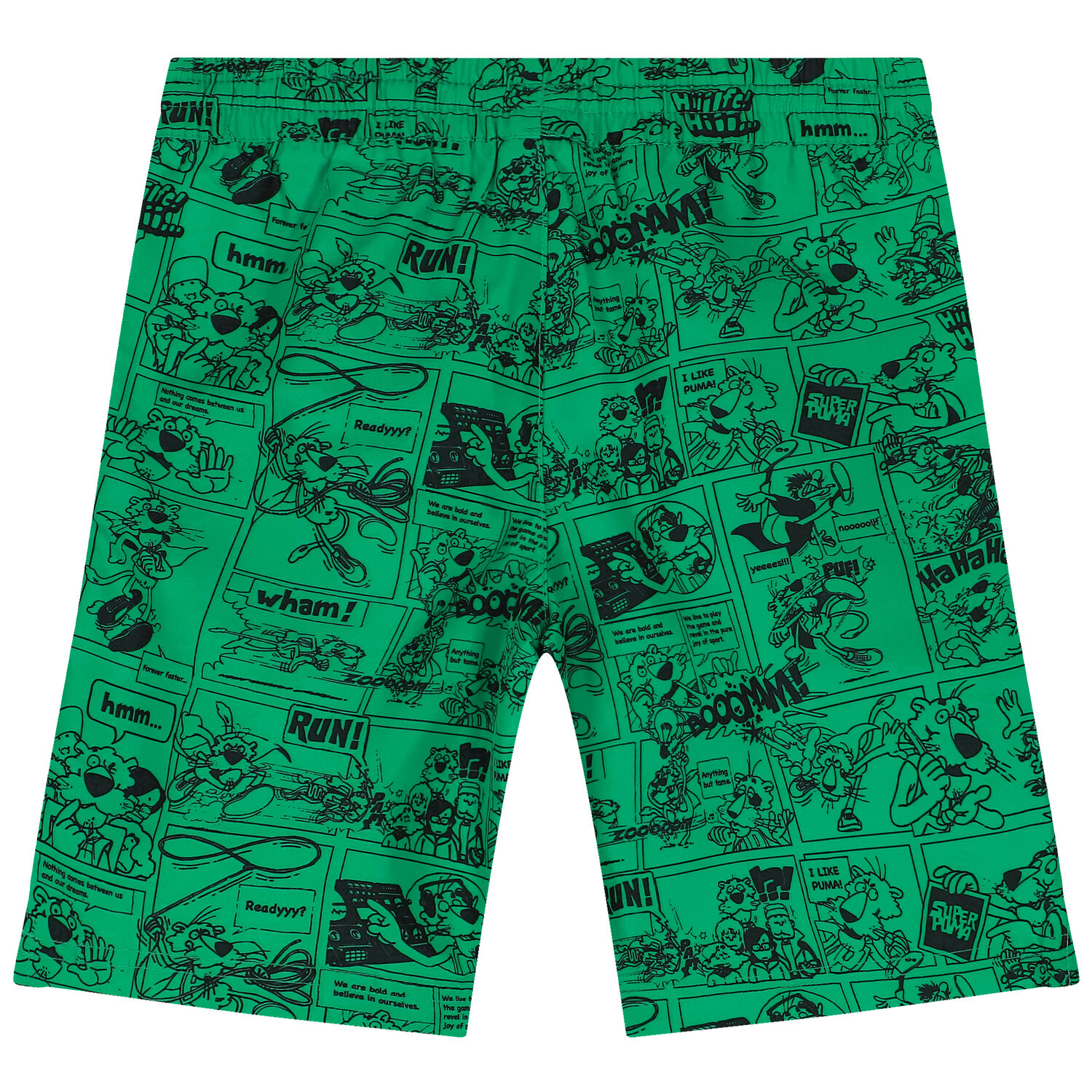 Boys Green Logo Shorts, 1, hi-res