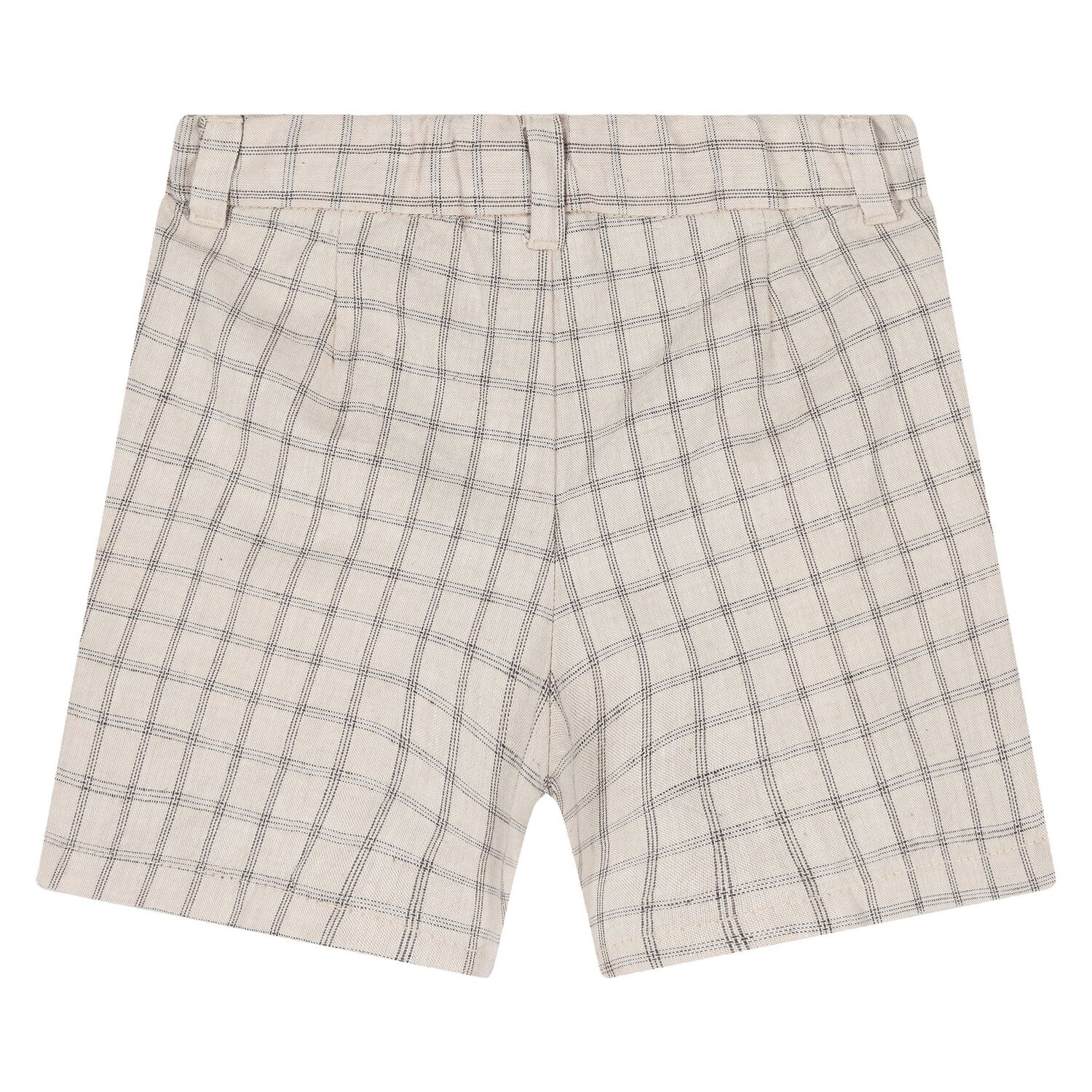 Younger Boys White & Beige Shorts Set, 1, hi-res
