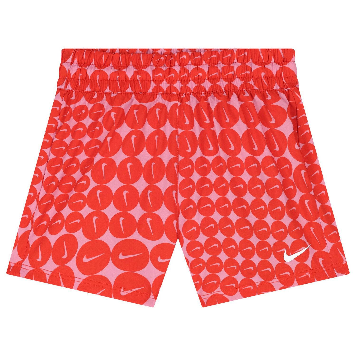 Girls Orange & Pink Logo Shorts, 1, hi-res