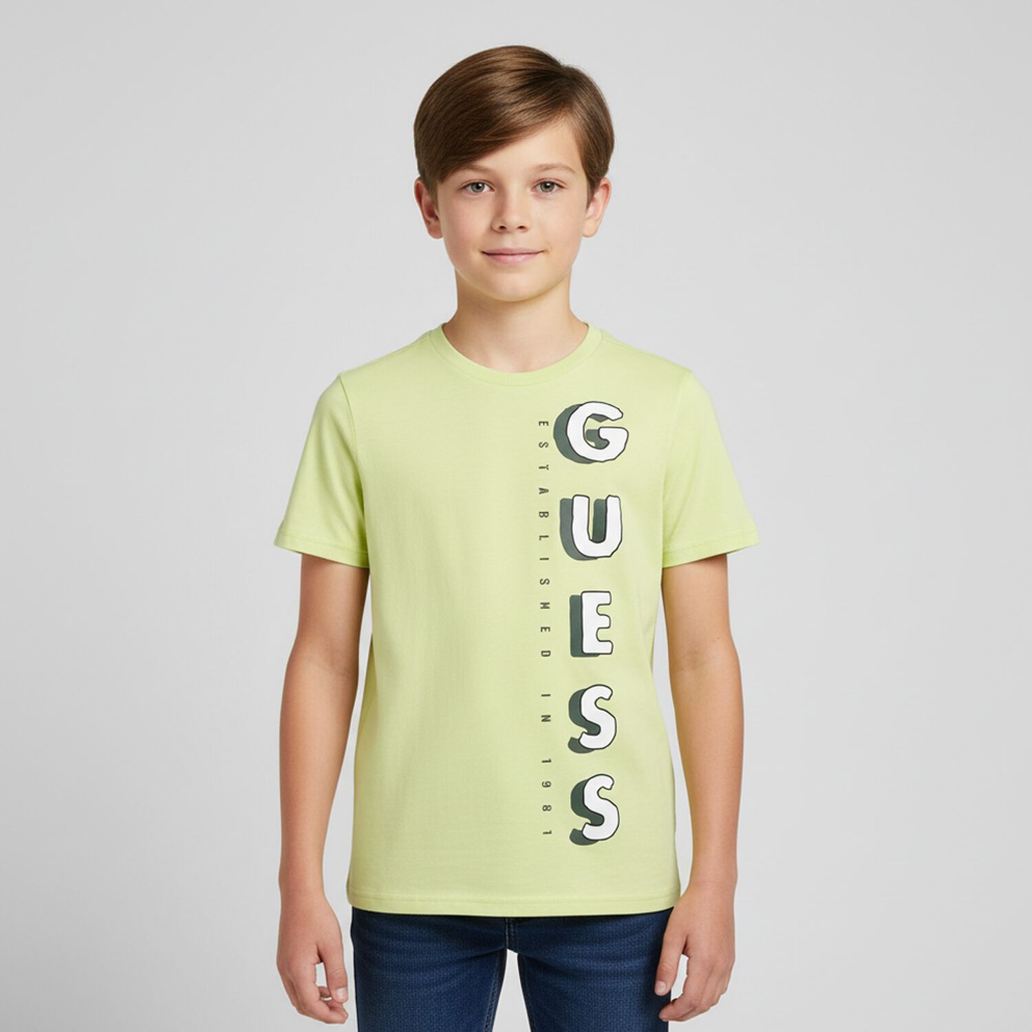 Boys Green Logo T-Shirt, 2, hi-res