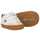 Baby Boys White Logo Pre Walker Shoes, 1, hi-res