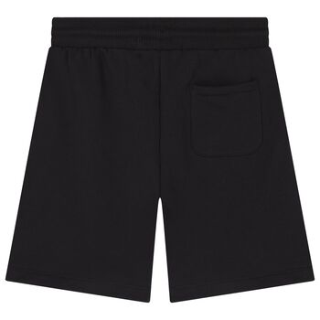 Boys Black Logo Jersey Shorts
