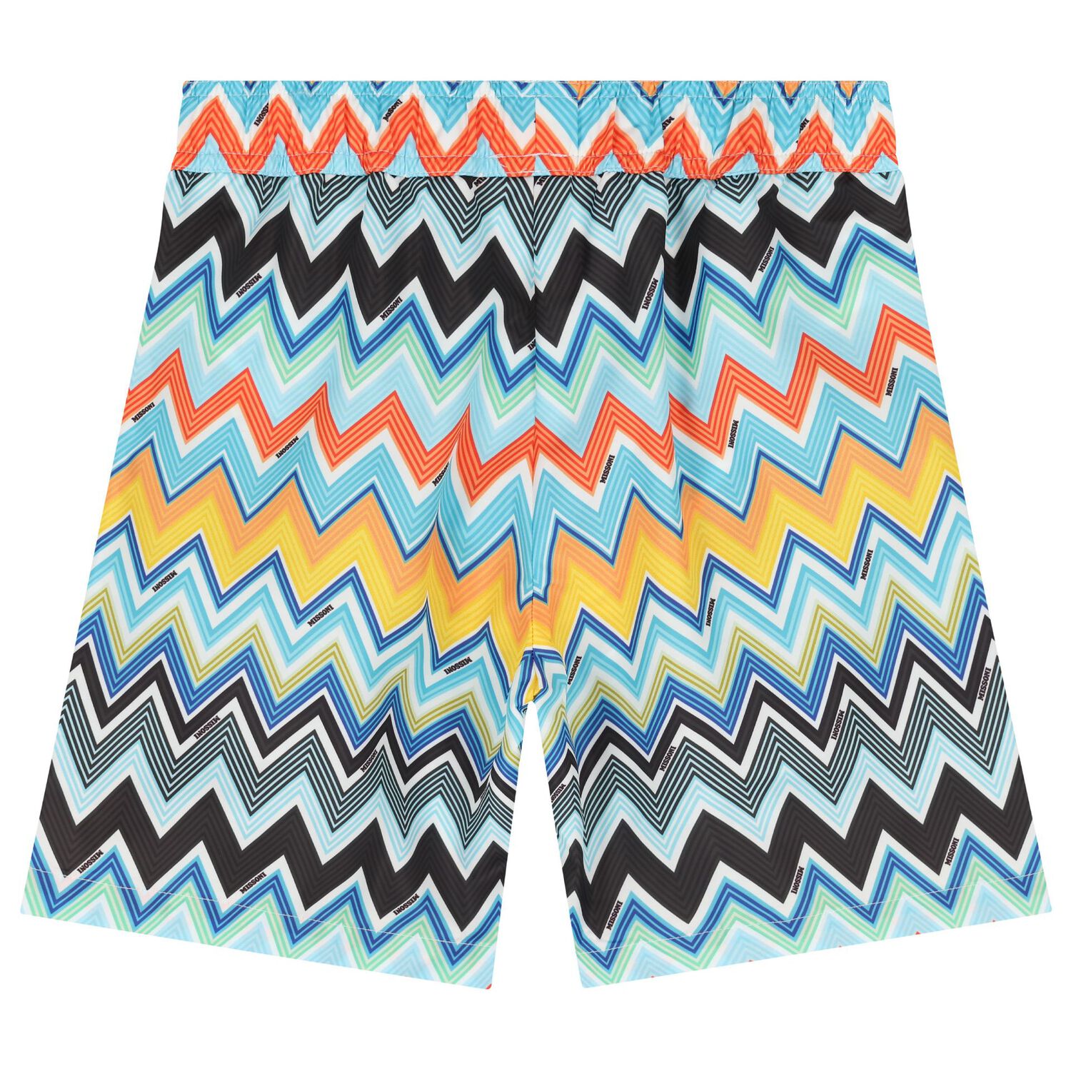 Boys Multi-Coloured Zig Zag Swim Shorts, 1, hi-res image number null
