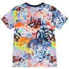 Boys Blue Graffiti Shorts Set, 1, hi-res