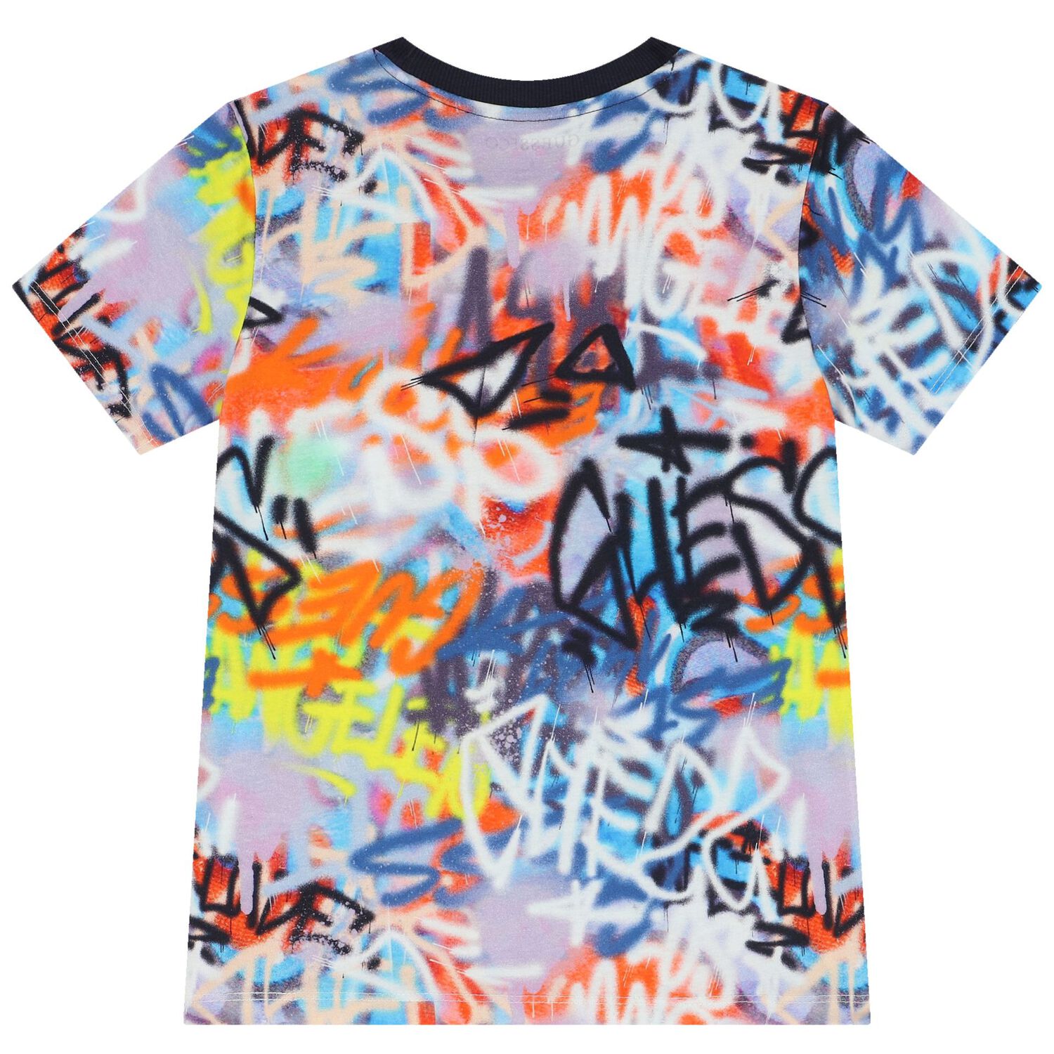 Boys Blue Graffiti Shorts Set, 1, hi-res