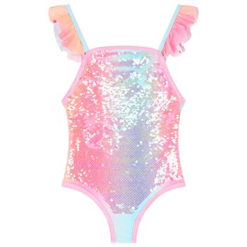 Girls Pink Gradient Swimsuit